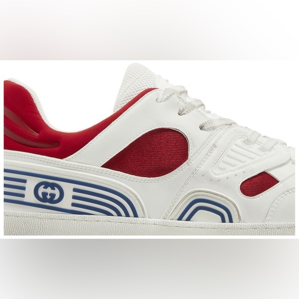 Gucci Basket low-top sneakers in white Demetra Red - Picture 3 of 10